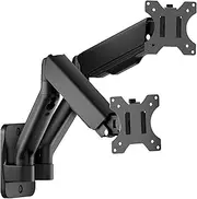 monTEK Dual Wall Mount Monitor Arm for 17-32 Inch Black
