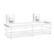 Fusion-Loc Matte White Style Suction Large Shower Caddy