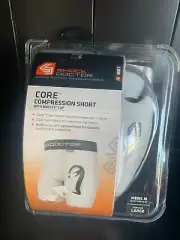 SHOCK DOCTOR CORE COMPRESSION SHORTS WITH ATRHLETIC CUP SZ M NEW BIO CUP L