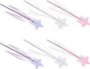 6pcs Star Shaped Wand for Soft Fairy Wands for Birthday Parties Halloween and Christmas Celebrations Inspires Creative Play and Safe