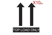 TOP LOAD ONLY ARROW Large shipping label adhesive warning mailing sticky sticker 61x49mm