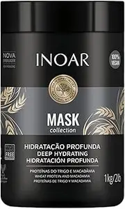 INOAR PROFESSIONAL - Macadamia Oil Premium Mask - Unique Blend of Macadamia Nut Protein and Wheat Protein to Condition and Intensely Moisturize the Hair ( 2lbs / 1 Kg )