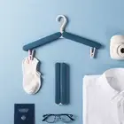 Coat Hanger Convenient Compact Travel Folding Hanger Hook with Clip Foldable