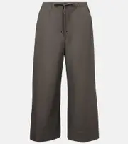 ['S Max Mara] 'S Max Mara Auero cotton wide-leg pants UK 12 grey