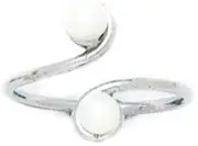 [JewelryWeb] 14ct White Gold White Freshwater Cultured Pearl Adjustable Elegant Body Jewelry toe ring