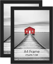 ELSKER&HOME A4 Photo Frame, Black Document Frame, Certificate Frame Set of 2.