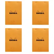 4x Rhodia No.16 A5 Meeting Notepad Office Stationery Writing Note Pad Orange