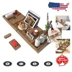 Elegant Walnut Bath Caddy Tray - Adjustable Bamboo Tub Organizer for Relaxation