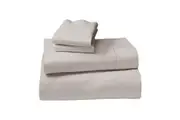 1000 Thread Count Cotton Rich King Bed Sheets 4-Piece Set in Silver