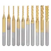 1 Set 0.8-3.175mm Titanium Coat Carbide End Mill Engraving CNC Router Bits