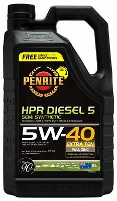 Penrite HPR Diesel 5 5W-40 Semi Synthetic Engine Oil 5L HPRD5005