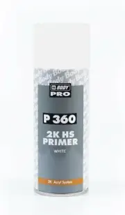 HB Body P360 2K HS Primer Filler Spray Paint White Aerosol 400mL