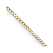 14K Yellow Gold 16 inch Carded .5mm Curb with Spring Ring Clasp Chain Necklace