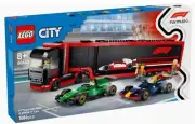 LEGO 60445 City F1 Truck with RB20 & AMR24 F1 Cars 1086Pcs Age:8+ New in Sealed