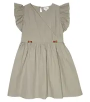 [Donsje] Donsje Calis ruffle-trimmed cotton dress Y 7 green