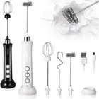 3 In 1 Milk Frother Electric Rechargeable Milk Foam Maker Drink Coffee Mixer NEW
