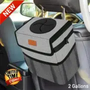 In-Car Trash Can Waterproof With Lid Auto Garbage Bag Hanging Rubbish Waste Bin