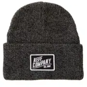 NEFF Station Patch Beanie Black / Grey Unisex Hat Winter Head Wear One Size