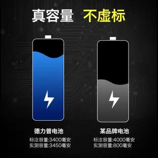 德力普18650鋰電池3.7v大容量4.2v充電器頭燈強光手電通用可充電