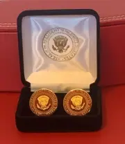 Incredibly Rare & Authentic President Trump Red Seal Cabinet & Staff Cufflinks!!