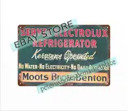 servel electrolux refrigerator Moots Bros Benton Washington State tin sign