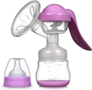 Elfzone Manual Breast Pump, Adjustable Suction Silicone Hand Pump Breastfeeding,