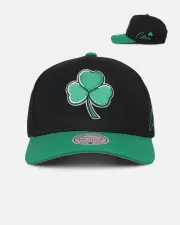 [MITCHELL & NESS] Mitchell & Ness Boston Celtics 'Luck Of The Irish' Pro Crown Snapback Black/green - Size ONE ONE Black/Green
