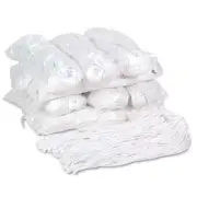 Boardwalk Premium Cut-End Wet Mop Heads, Rayon, 20oz, White, 12/Carton