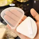 Triangle Puff Box Case Powder Puff Container Transparent Compact Dustproof