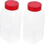FELTECHELECTR Plastic Oil Dispenser Flip Cap Seasoning Bottle Set Condiment Squeeze Bottles Kitchen Storage Jars for Home