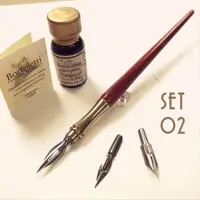 在飛比找樂天市場購物網優惠-義大利 Bortoletti set02 木質筆桿沾水筆＋筆
