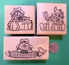 Kountry Scarecrows of Korn Kounty - Autumn Selection of wood-mtd. rubber stamps