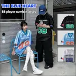 𝙏𝘽𝙃 🇰🇷 正韓選貨 PLAYER NUMBER 88 美式 街頭 V領 透氣 網眼 亮面 球衣 (3COLOR)