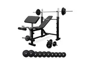 Impact BP5 Bench Press + 55kg Barbell Weight Set + Dumbbells
