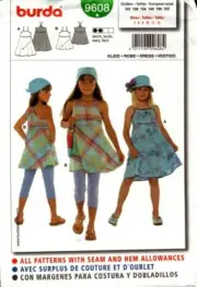 Burda Sewing Pattern 9608 Burda Kids Girls Dress Sizes 7-12 NEW