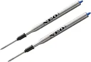 NEO+ Ballpoint Refills Compatible with Lamy Ballpoint Pens (2 Pack Blue Ink)