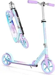 BELEEV V5 Scooters for Kids 6 Years and up, Foldable Kick Scooter 2 Wheel for Adults Teens, 4 Adjustable Handlebar, 200mm Big Wheels, Lightweight Sports Commuter Scooter, Sturdy Frame, up to 220lbs