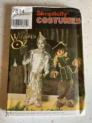 Simplicity 7814 Uncut Sewing Pattern - Child's Tin Man & Scarecrow Costume