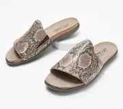 Naot Leather Slide Sandals - Skylar Golden Python EU 38(US 7-7.5)