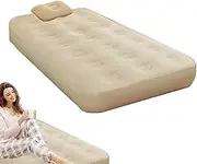 Blow Up Air Mattress, Twin Inflatable Guest Bed with Built-In Pump, Automatic Inflating Portable Sleeping Pad, Folding Travel Mattress for Hiking and Home, 1 Set