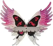 Generic Wooden Wall Art Butterfly Wall Shelf Decorative Modern Multiuse Display Stand Storage Rack for Cafe Bedroom Patio Bookstore, Pink