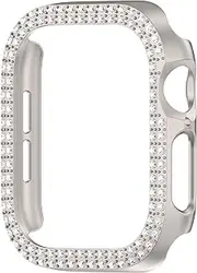 Diamond Bling Case for Apple Watch 10 Screen Protector, High Definition Scratch Resistant Hard PC Bumper Cover for Apple 10 42MM Accessories (Starlight, 42MM)