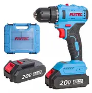 FIXTEC 20V Brushless Cordless Drill Driver with 2x2000 mah Battery + Charger