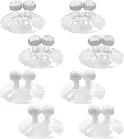 NILLOS Waterproof Toothbrush Holders, 8 PCS Multi-Function Hook for Wall Hanging in Bathroom, Kitchen, Living Room and Office (2.8 * 4.8 cm/1.1 * 1.88 in)