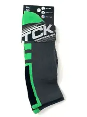 TCK Performance Lacrosse Baseline 3.0 Team Crew Socks BBPC Adult M - Gray/Green