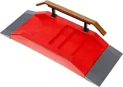 KONTONTY Mini Skate Park Finger Skateboard Ramp DIY Finger Skate Platform for Adults Accessories for Practicing Tricks Skills Unique Design Fun