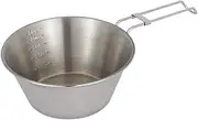Yardwe Foldable Handle Stainless Steel Camping Bowl Portable Food Bowl for Outdoor Barbecue Hiking and Picnic Tableware Multi Function Design for Easy Use and Storage
