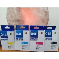 在飛比找蝦皮購物優惠-4色1組EPSON 04E黑+藍+紅+黃+黑原廠墨水匣XP-