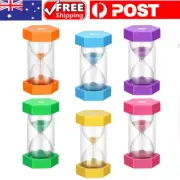 6Pcs Hourglass Sandglass Sand Clock Timer Time Management 1/3/5/10/20/30 Minutes