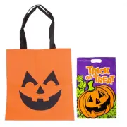 Halloween Fabric Jack O Lantern Tote Bag and Jack o Lantern Trick or Treat Bag